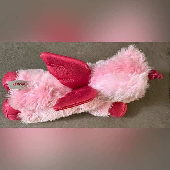 Justice Girls 10” Pink Fluffy Unicorn Plush Stuffed Animal Sparkly Horn Wings - Picture 10 of 16